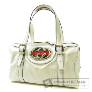 Gucci Britt Boston bag white dialux coated canvas leather White